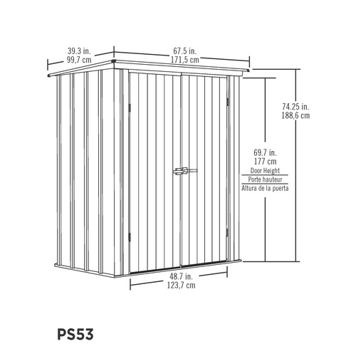 Spacemaker Gartenschrank, 172 x 189 x 99...