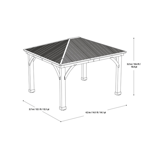 Westmann Holzpavillon »Devon«, Walmdac...