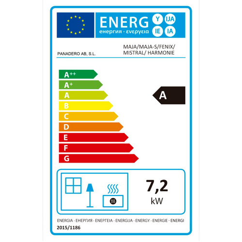 PANADERO Kaminofen »MAJA-S«, Stahl, 7,2 kW - schwarz (Rabatt: 19 %)