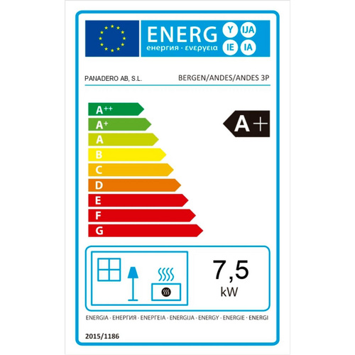 PANADERO Kaminofen »ANDES«, Stahl, 7,5 kW - schwarz (Rabatt: 19 %)