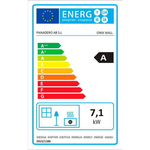 PANADERO Kaminofen »ONIX WALL«, Stahl, 7,1 kW - schwarz (Rabatt: 19 %)