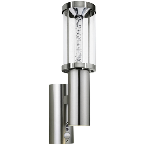 LED Außenwandleuchte Bewegungsmelder IP44 inkl. LED und GU10 2-flammig Edelstahl