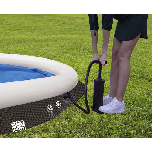 Rundpool, rattanfarben, ØxH: 450 x 106 ...