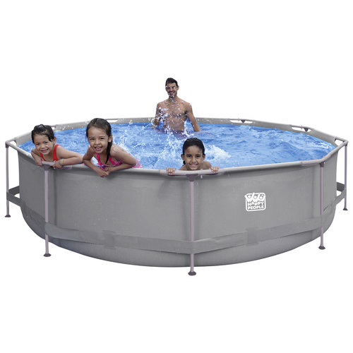 Rundpool, grau, ØxH: 360 x 76 cm... Rundpool, grau, ØxH: 360 x 76 cm...