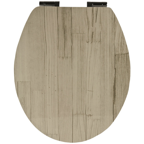 Sanitop-Wingenroth WC-Sitz Dekor Holzoptik Beige