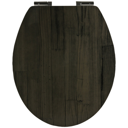 Sanitop-Wingenroth WC-Sitz Dekor Holzoptik Anthrazit