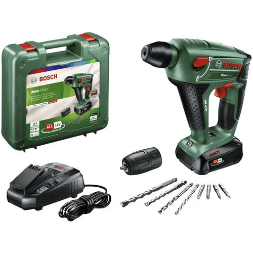 BOSCH Akku-Bohrhammer Uneo Maxx, inkl. 1 Akku 18V 2,5 Ah, Ladegerät, Koffer