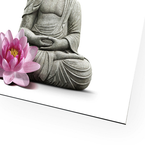 mySPOTTI Badrückwand »Buddha«, BxH:120 cm x 45 cm, weiß