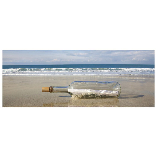 mySPOTTI Badrückwand »Message in a Bottle«, BxH:120 cm x 45 cm, blau