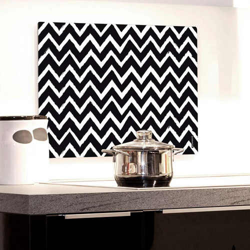 Thumbnail - mySPOTTI Mini-Spritzschutz »Senna«, Aluverbund, Zick-Zack-Muster