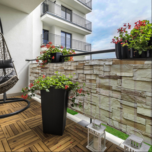 Thumbnail - mySPOTTI Sichtschutz, BxH: 500 x 90 cm, beige