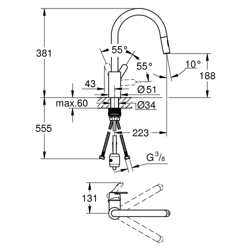 GROHE Spültischarmatur »Get«, Metall,...