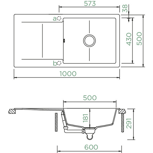 SCHOCK Küchenspüle »Epure D-100L-A«,...