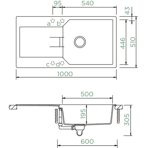 SCHOCK Küchenspüle »Manhattan D-100L-...