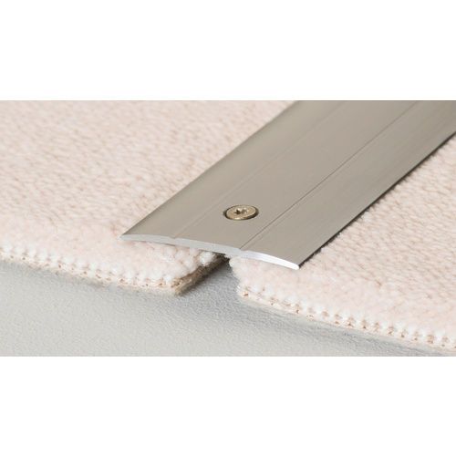 Thumbnail - CARL PRINZ Übergangsprofil, BxH: 38 x 2.5 mm, mittig versenkt gelocht - silberfarben