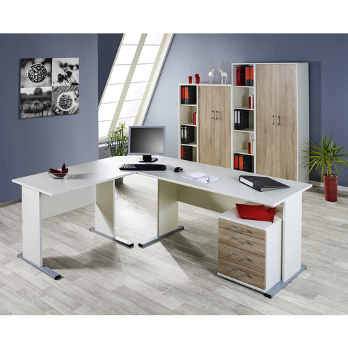 Thumbnail - SCHILDMEYER Eckplatte »Serie 200«, Holzwerkstoff, weiß - weiss