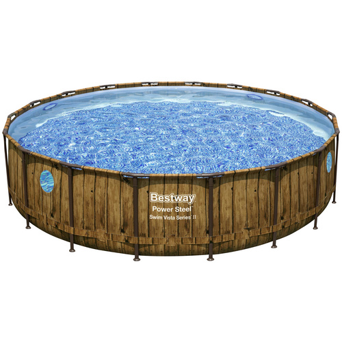 BESTWAY Pool, Holzoptik, ØxH: 549 x 122 cm - blau