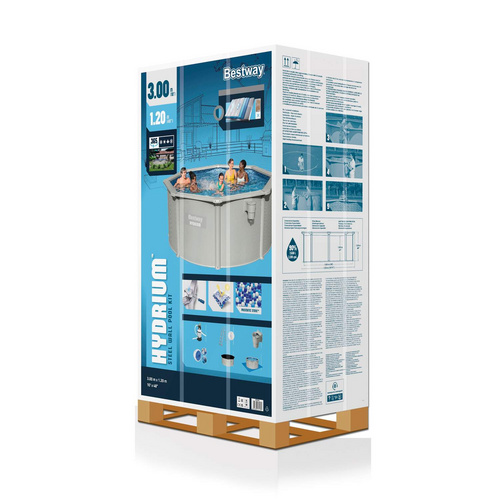 BESTWAY Pool, grau, ØxH: 300 x 120 cm...