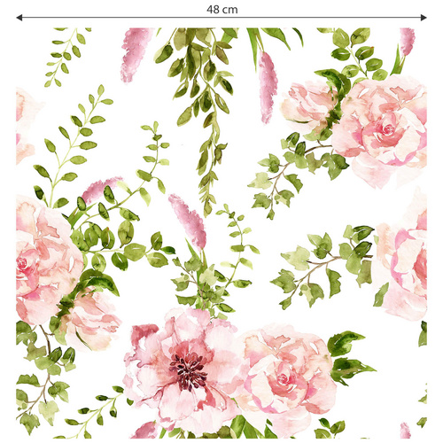 Thumbnail - K&L Wall Art Vliestapete »Vintage Vliestapete«, Rosa Frühling Floral, mehrfarbig, matt - bunt