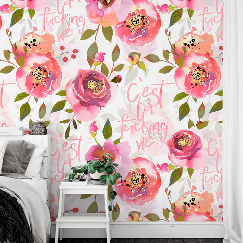 Thumbnail - K&L Wall Art Vliestapete »Vintage Vliestapete«, C'est la fu*ing vie, mehrfarbig, matt - bunt