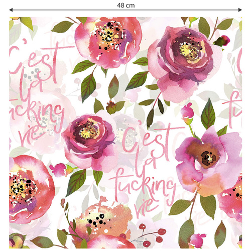 Thumbnail - K&L Wall Art Vliestapete »Vintage Vliestapete«, C'est la fu*ing vie, mehrfarbig, matt - bunt
