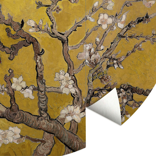 Thumbnail - K&L Wall Art Vliestapete »Runde Vliestapete«, van Gogh Mandelblüte Vintage, mehrfarbig, matt - bunt