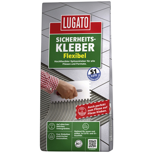 Lugato Fliesenkleber Sicherheitskleber Flexibel, 5 kg