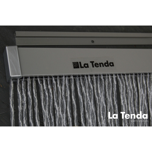 La Tenda Türvorhang, BxH: 90 cm x 210 cm, transparent-weiß, Polyvinylchlorid/Aluminium - weiss