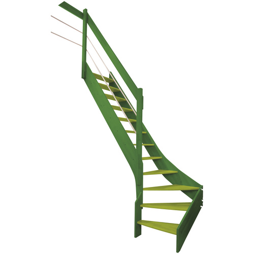 Luxholm Raumspartreppe »Solling«, 11 Stufen, max. Geschosshöhe 258 cm - gruen