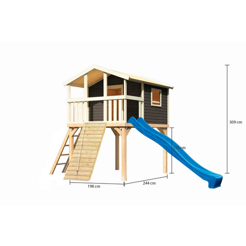 Thumbnail - KARIBU Kinderspielgerät, BxHxT: 198 x  309 x  244 cm, terragrau