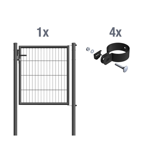 GAH ALBERTS Einstabmatte »Einstab-Matte«, BxH: 112 x 1000 cm, zinkphosphatierter Stahl – schwarz