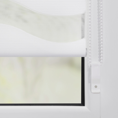 Thumbnail - Lichtblick Duo-Rollo, Klemmfix, B x L: 80 x 150 cm, Welle, weiß - weiss