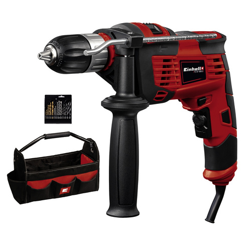 EINHELL Schlagbohrmaschine TC-ID 1000 E Kit, 1010 W, inkl. 16-teiligem Zubehör-Set