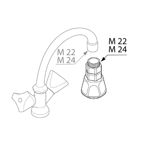 WELLWATER Spar-Gelenkbrause, Kunststoff, braun, M 22