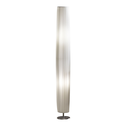 SalesFever Stehlampe Oliver, Plissee Lampenschirm, verchromtes Metall