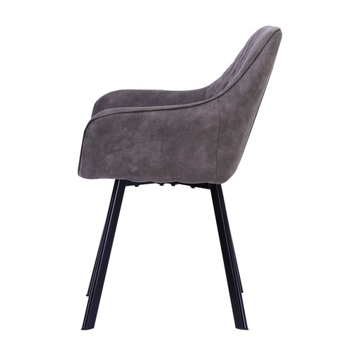 Thumbnail - SalesFever Stuhl, Höhe: 84 cm, taupe/schwarz, 2 stk - grau