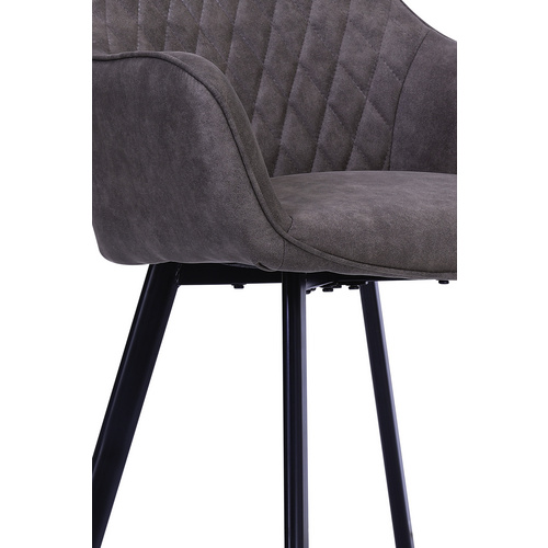 Thumbnail - SalesFever Stuhl, Höhe: 84 cm, taupe/schwarz, 2 stk - grau