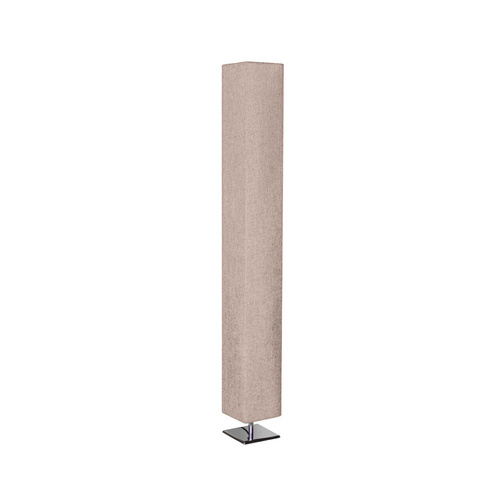 SalesFever Stehlampe Mia, Lampenschirm aus Kunststoff mit Stoffbezug, Gestell Edelstahl