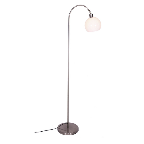 SalesFever Stehlampe Pepe, Lampenschirm aus weißem Milchglas