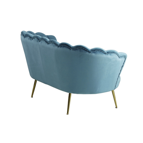 SalesFever Muschelsofa, Höhe: 78 cm, blau/goldfarben