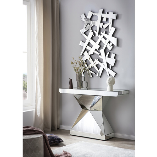 SalesFever Konsole »Konsole«, BxT: 128 x 35,5 cm, spiegelglas|mitteldichte_faserplatte_mdf - silberfarben