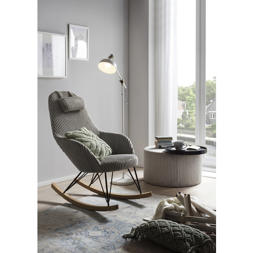 Thumbnail - SalesFever Schaukelstuhl, Höhe: 109 cm, grau/schwarz/natur