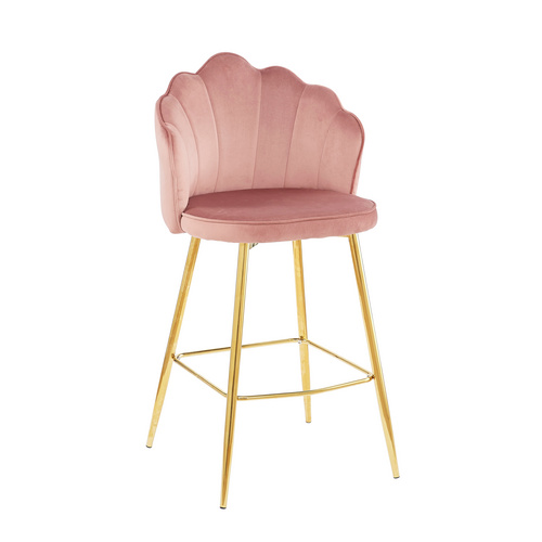 SalesFever Barhocker, Höhe: 100 cm, rose/goldfarben, 2 stk – rosa