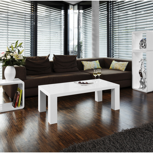 SalesFever Couchtisch, BxH: 120 x 40 cm, Mitteldichte Faserplatte (MDF) - weiss