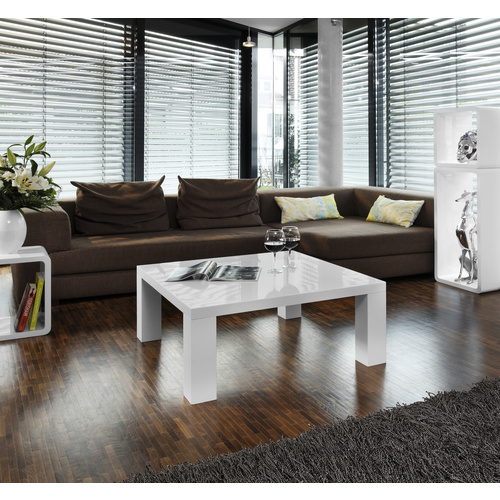 SalesFever Couchtisch, BxH: 90 x 40 cm, Mitteldichte Faserplatte (MDF) - weiss