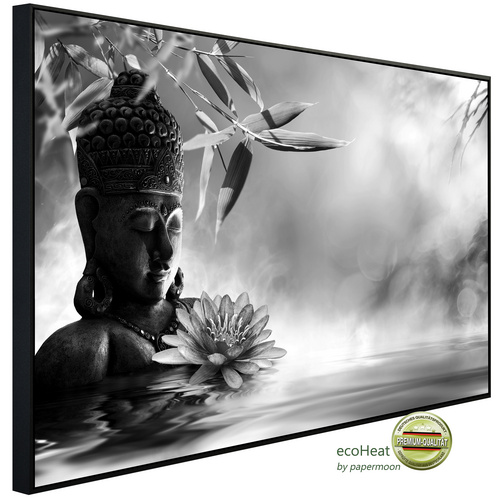 papermoon Infrarotheizung »EcoHeat - Buddah Figur mit Blume«, Matt-Effekt - bunt