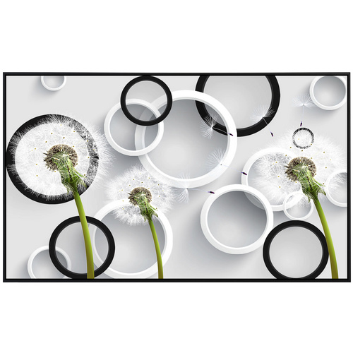 Thumbnail - papermoon Infrarotheizung »EcoHeat - Muster mit Pusteblumen, Ringe«, Matt-Effekt - bunt