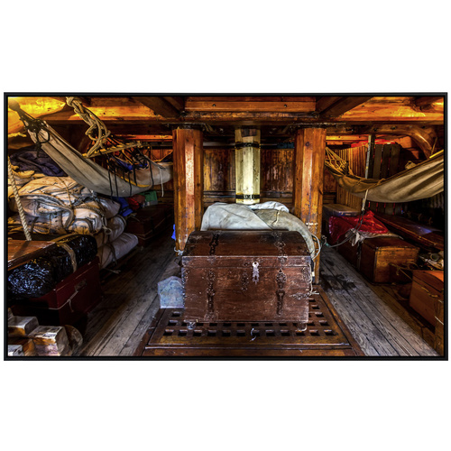 Thumbnail - papermoon Infrarotheizung »EcoHeat - Piratenschiff von innen«, Matt-Effekt - bunt