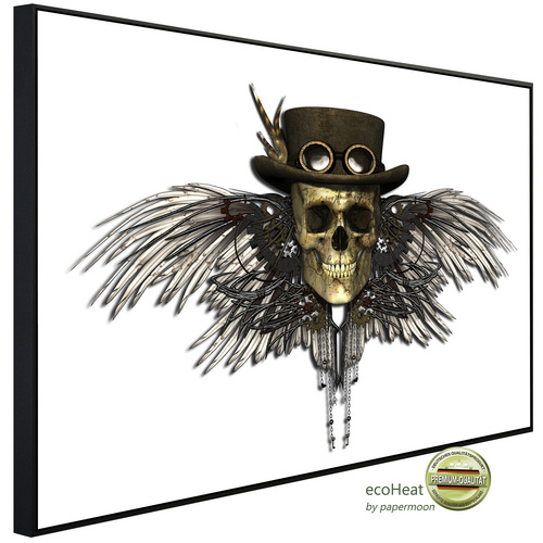 papermoon Infrarotheizung »EcoHeat – Steampunk totenkopf«, Matt-Effekt – bunt