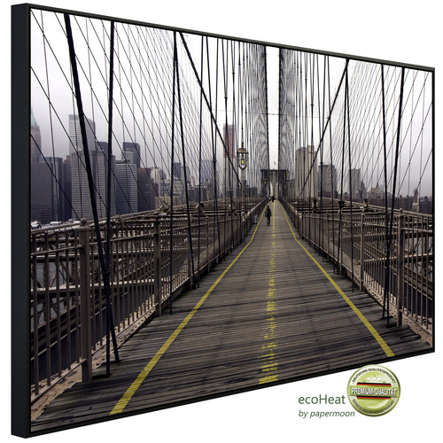 papermoon Infrarotheizung »EcoHeat – Brooklyn Bridge«, Matt-Effekt – bunt